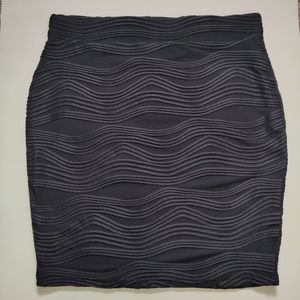 Jennifer Lopez Black Textured Pencil Skirt Size Small